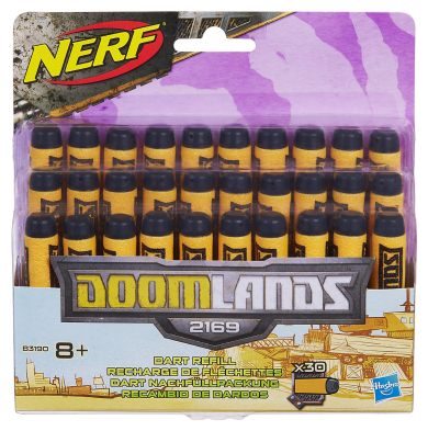 Passende Doombringer 2169 Nerf Darts in gelb und schwarz.